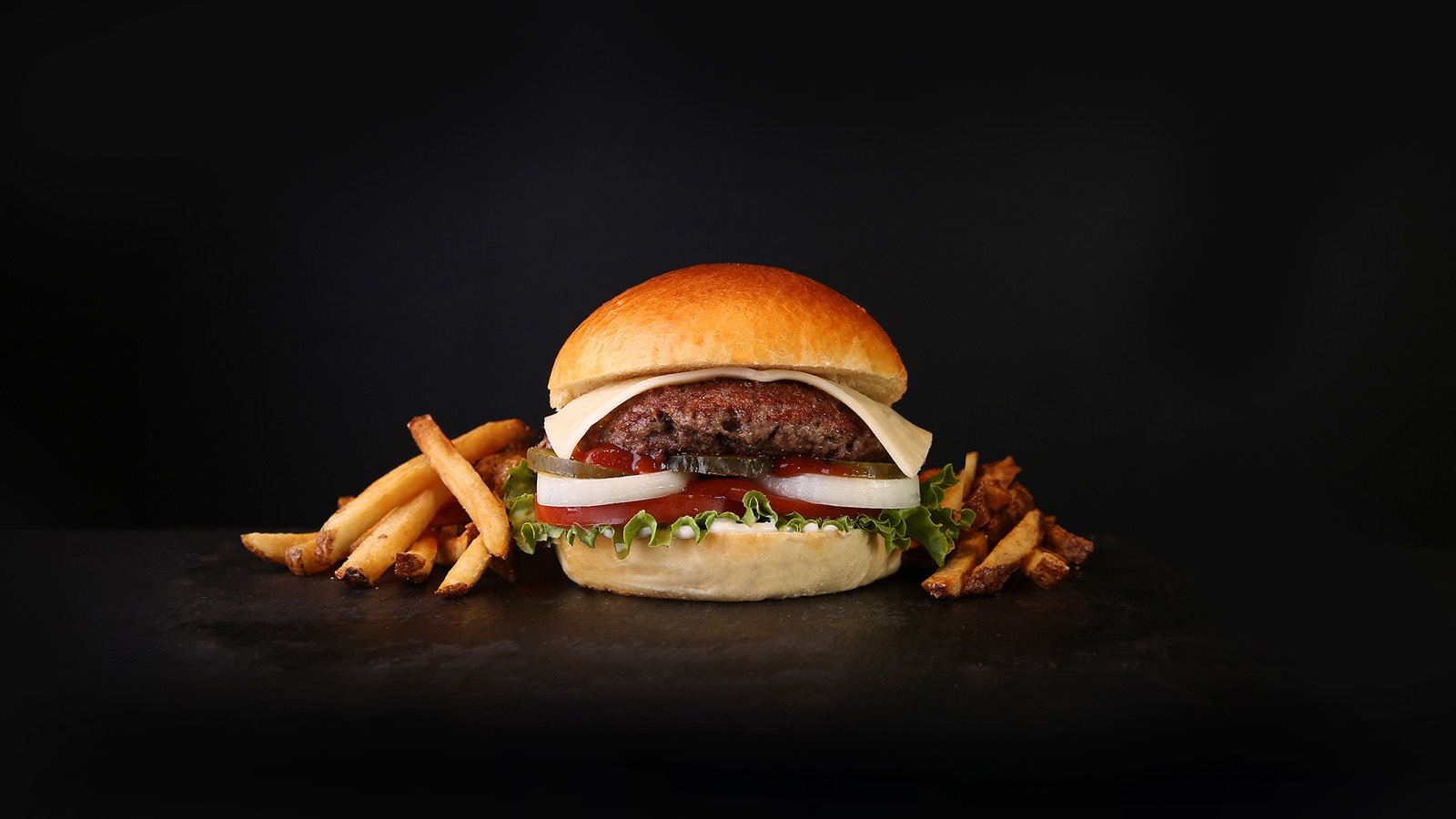 Classic Burger served with fries